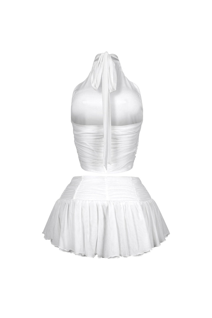 Bunny Mesh Halter Top &amp; Skirt SET