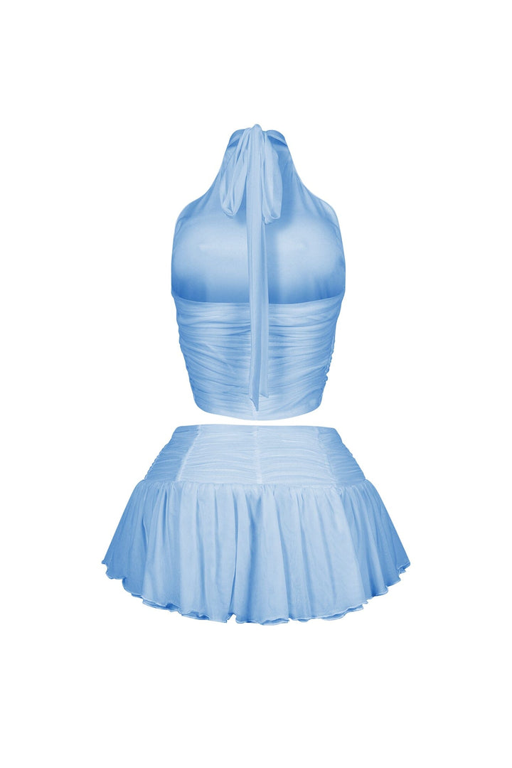 Bunny Mesh Halter Top &amp; Skirt SET