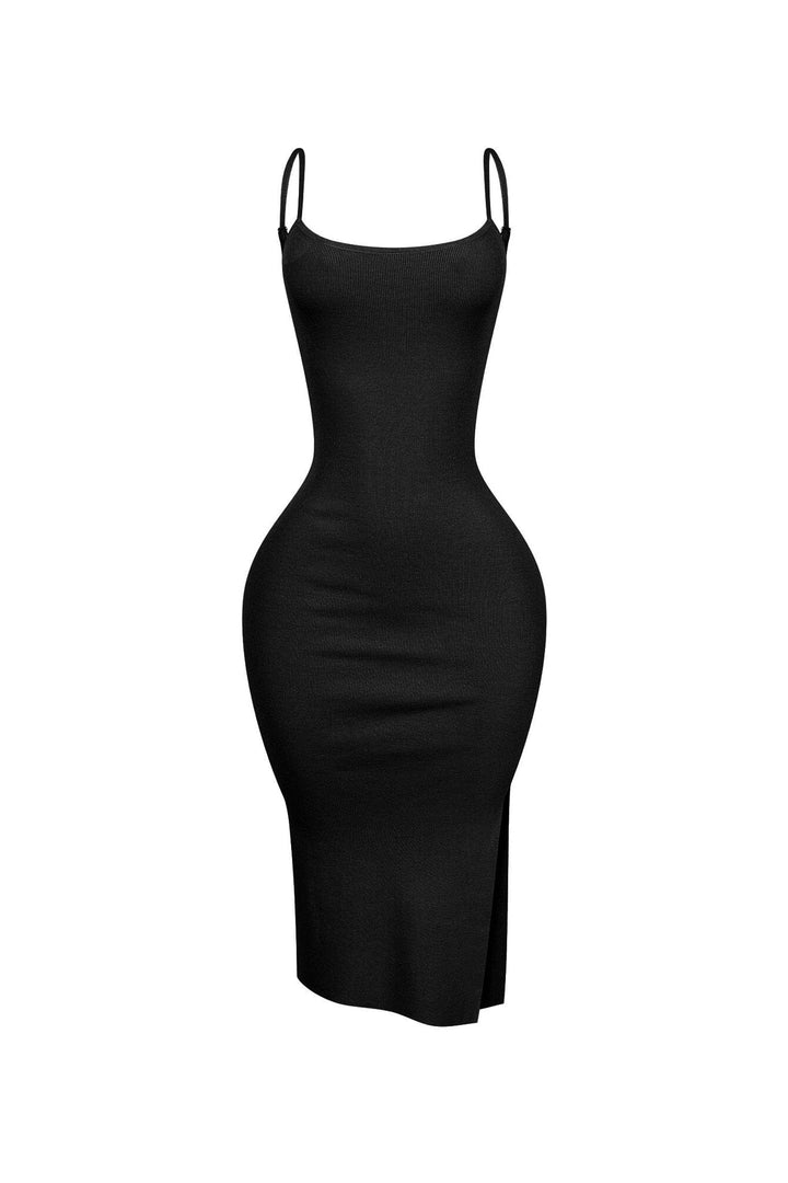 Ishaan Ribbed Knit Cami Midi Dress