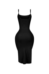 Ishaan Ribbed Knit Cami Midi Dress