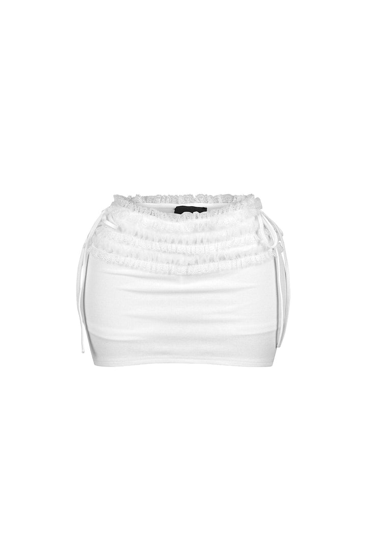 Gam Lace Trim Mini Skirt