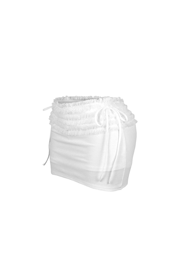Gam Lace Trim Mini Skirt