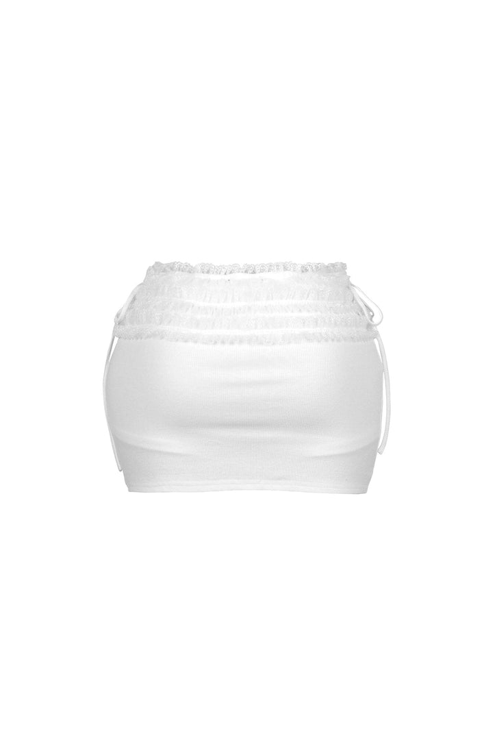 Gam Lace Trim Mini Skirt