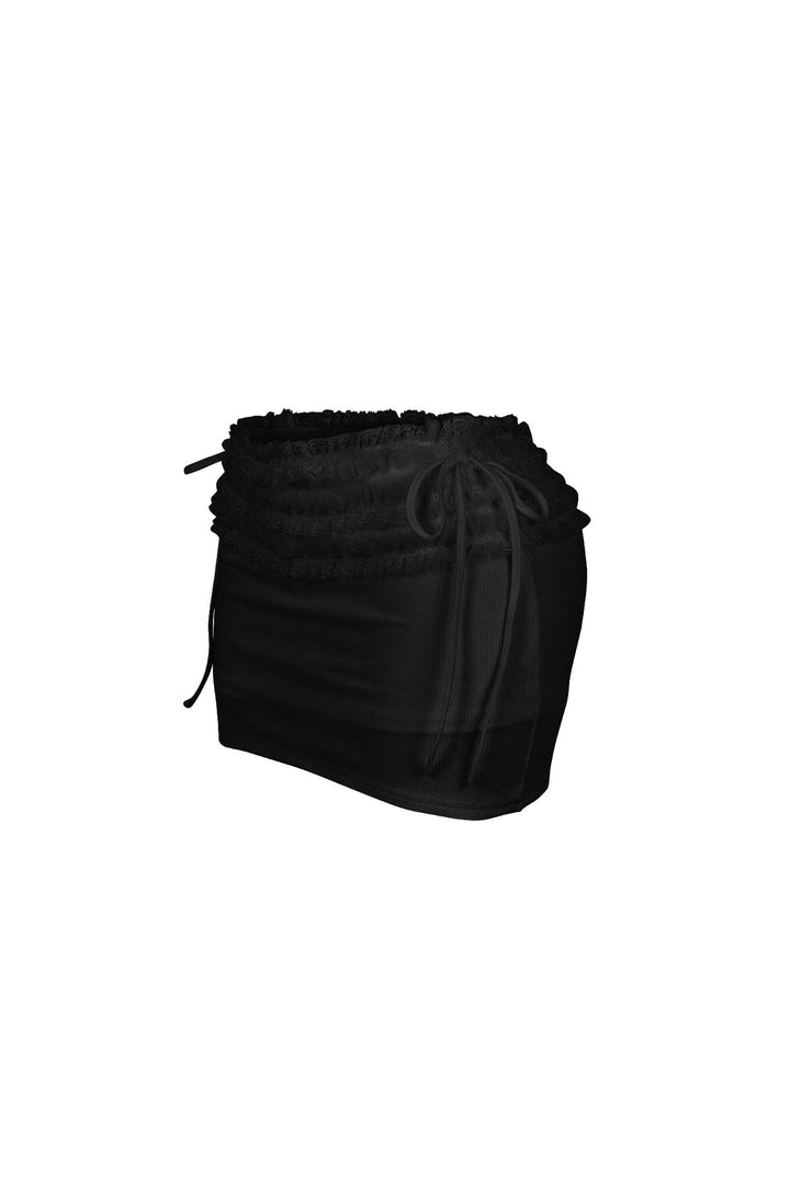 Gam Lace Trim Mini Skirt