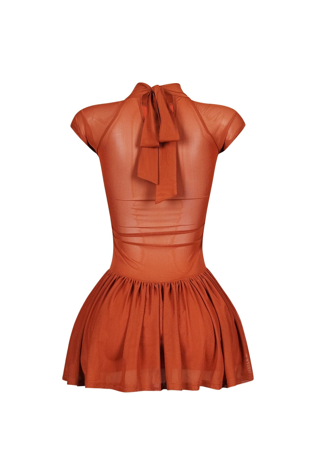 Asajj Cap Sleeve Lace Up Flare Mini Dress