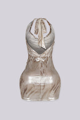 After Sunset Foil Mini Dress