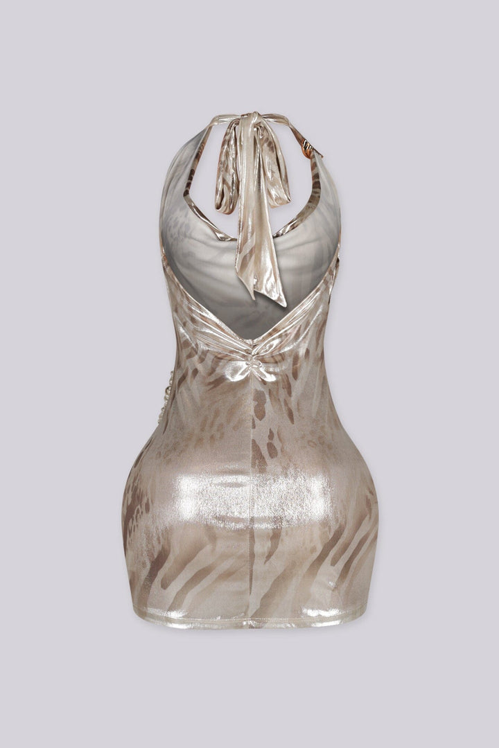 After Sunset Foil Mini Dress