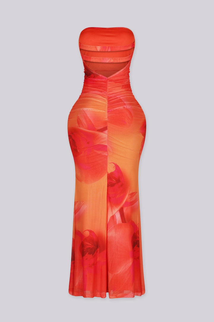 Sundown Ruched Maxi Dress