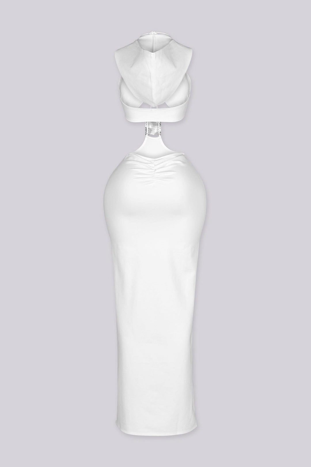 Xanthe Hooded Cutout Midi Dress