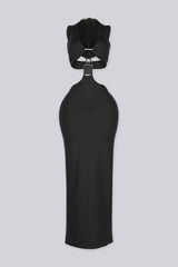 Xanthe Hooded Cutout Midi Dress