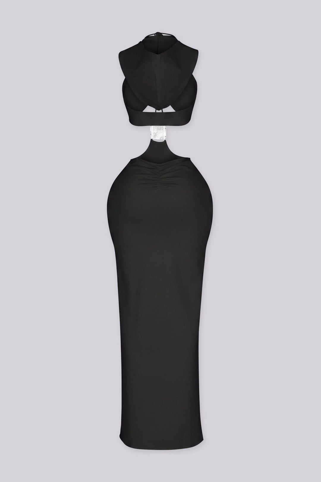 Xanthe Hooded Cutout Midi Dress