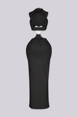 Xanthe Hooded Cutout Midi Dress