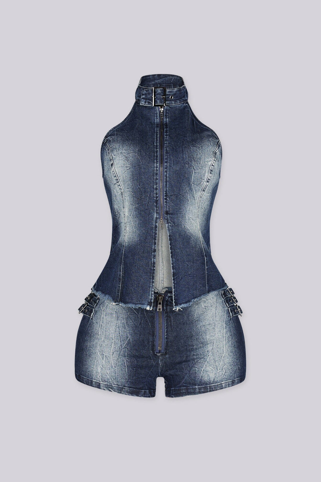 Zipstorm Denim Halter Top &amp; Shorts SET