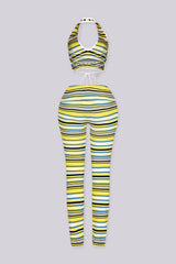 Malibu Stripe Knit Top &amp; Pants SET