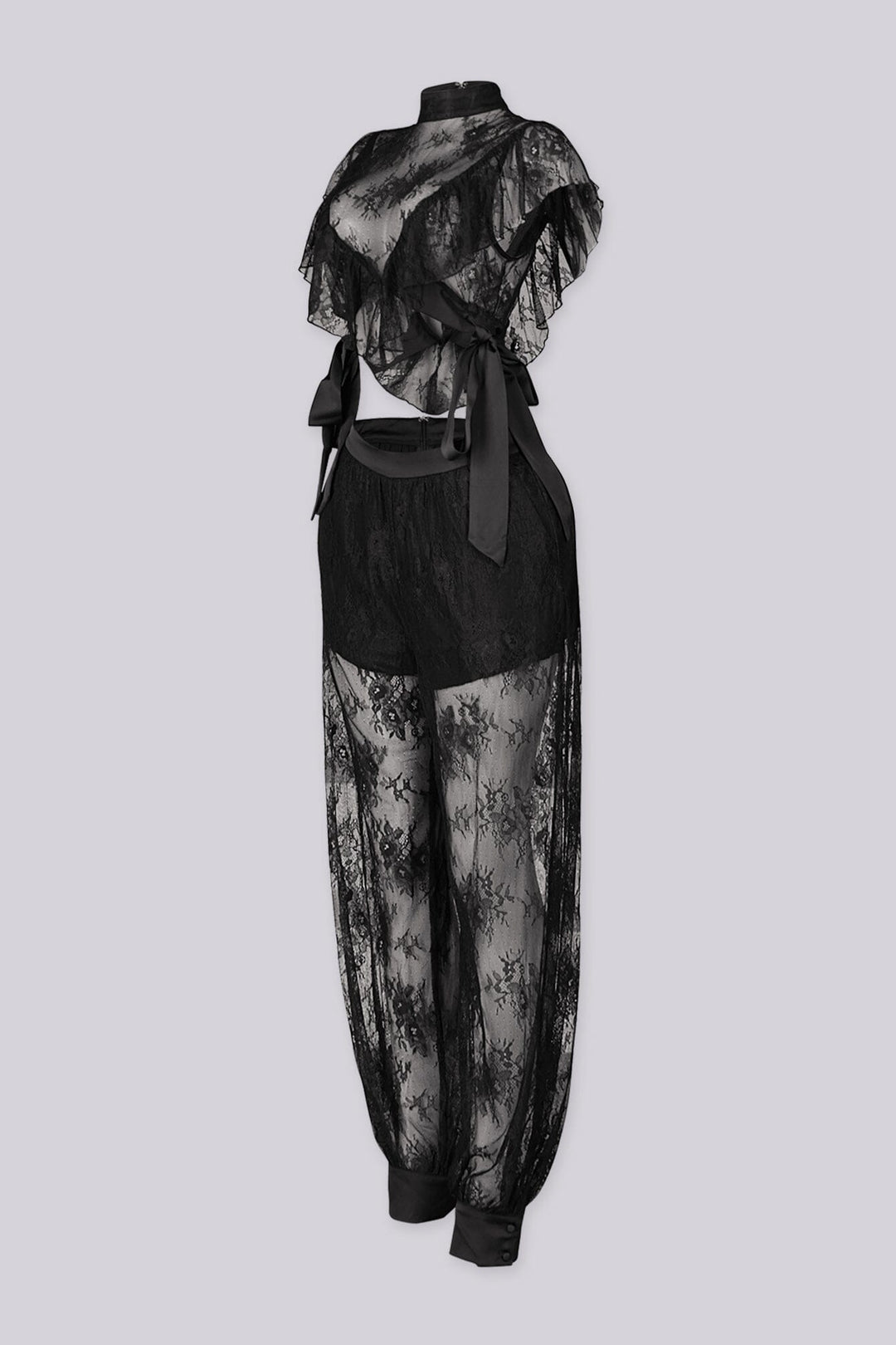 Sinful Sheer Lace Top &amp; Pants SET