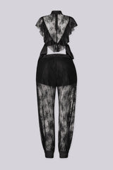 Sinful Sheer Lace Top &amp; Pants SET