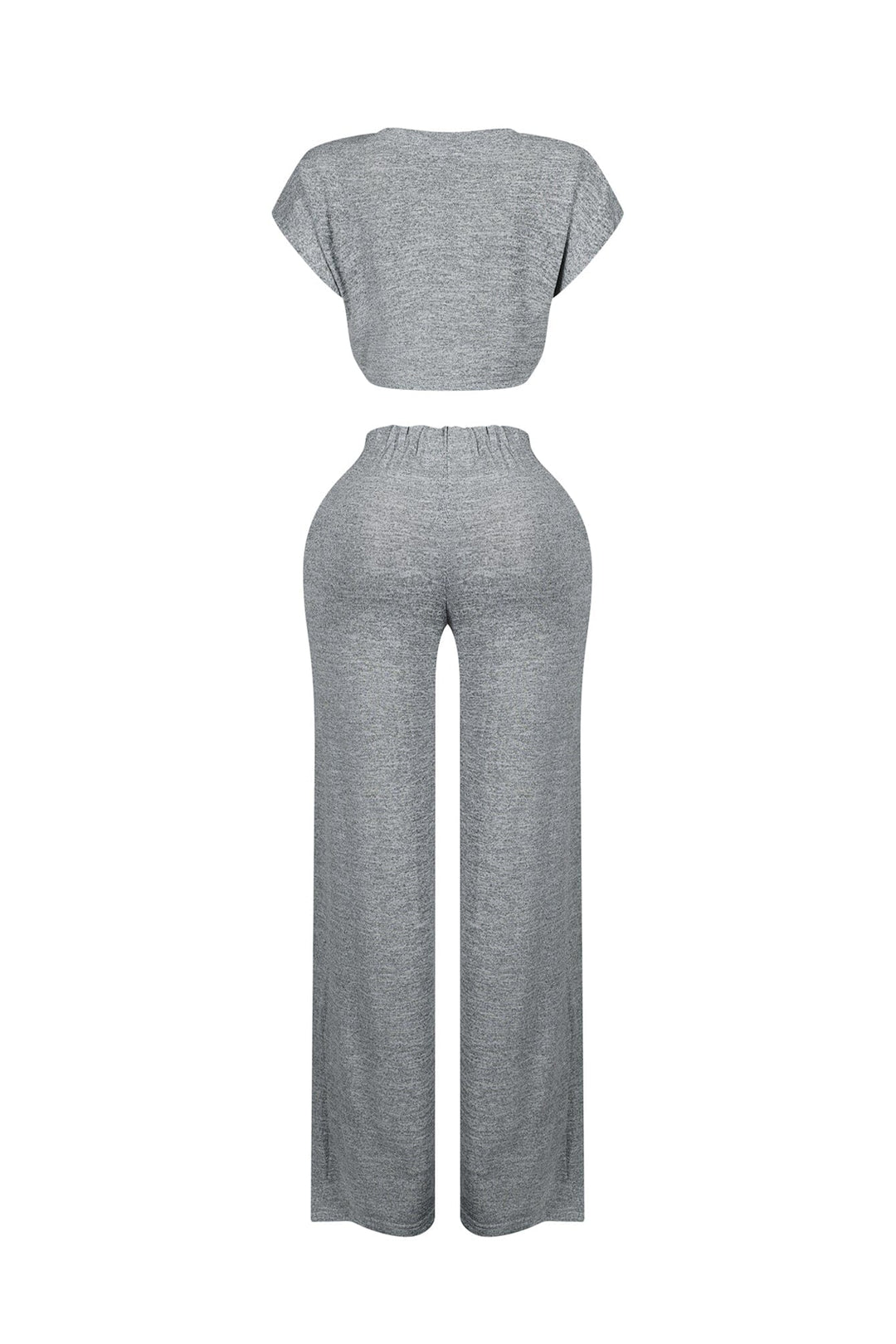 Soda Short Sleeve Crop Top &amp; Pants SET