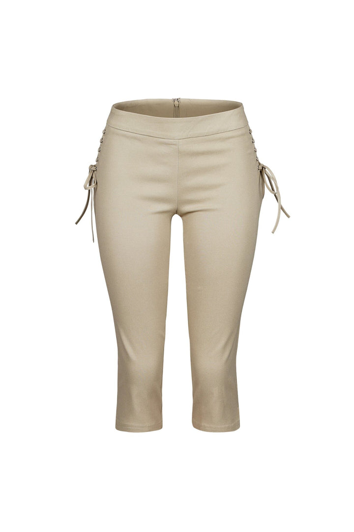 Kona Poplin Lace Up Capri Pants