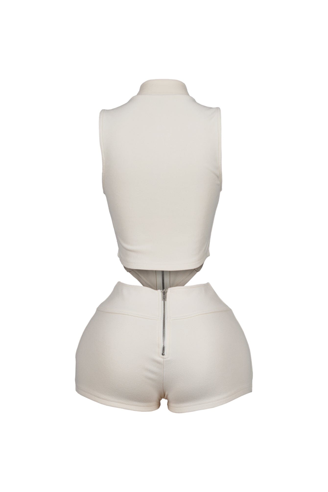 Classic Zip Up Cropped Tank Top & Shorts SET – EDGE