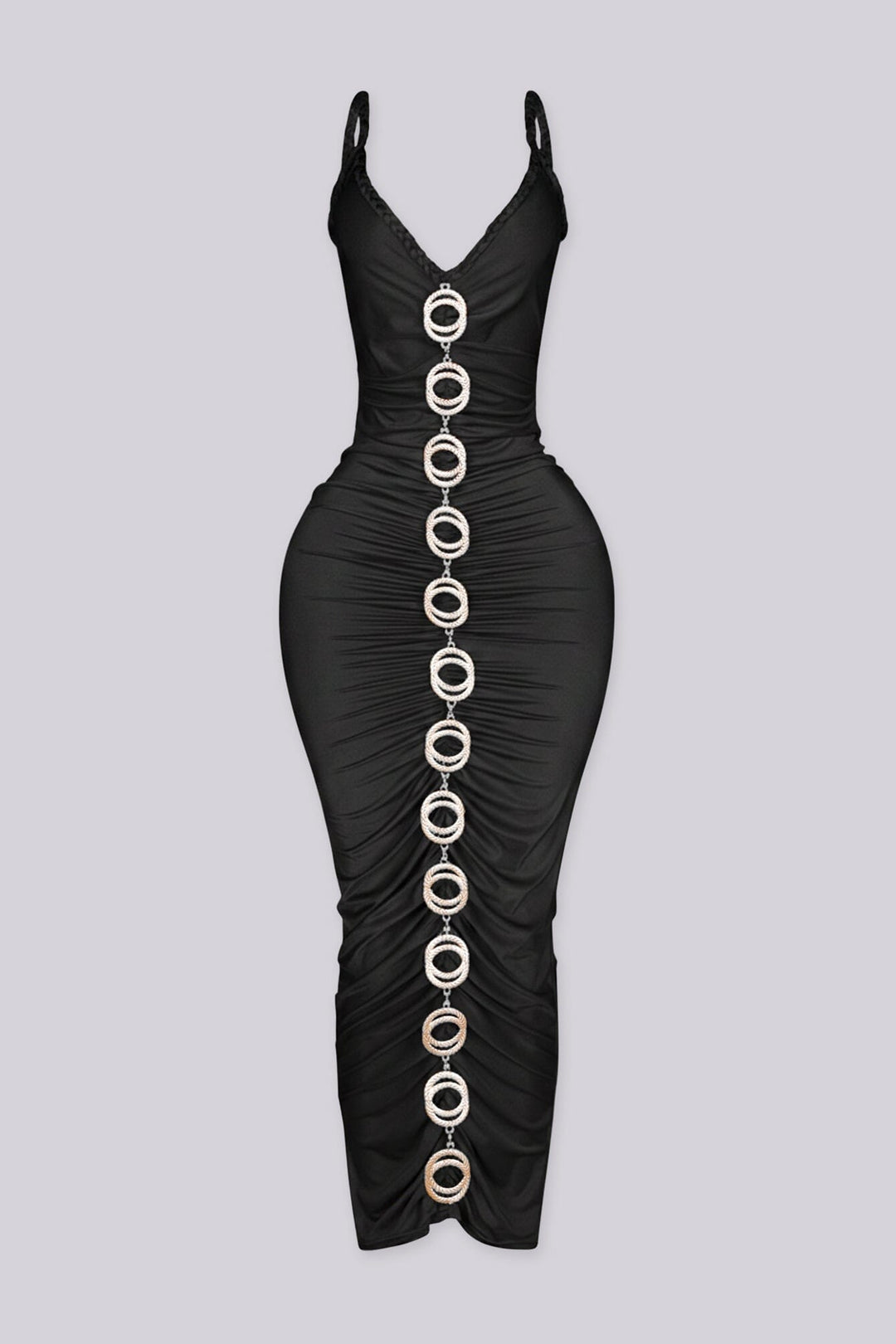 Aurora Gold Chain Midi Dress