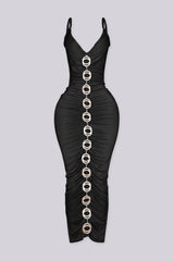 Aurora Gold Chain Midi Dress