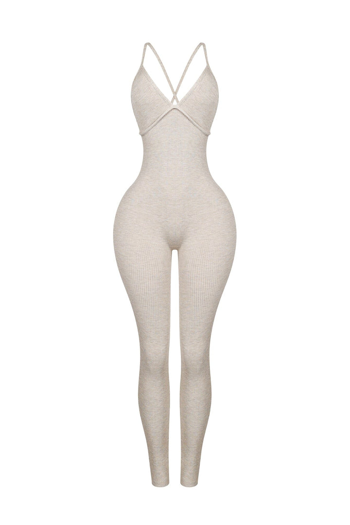 Solana Ribbed Knit Bustier Jumpsuit