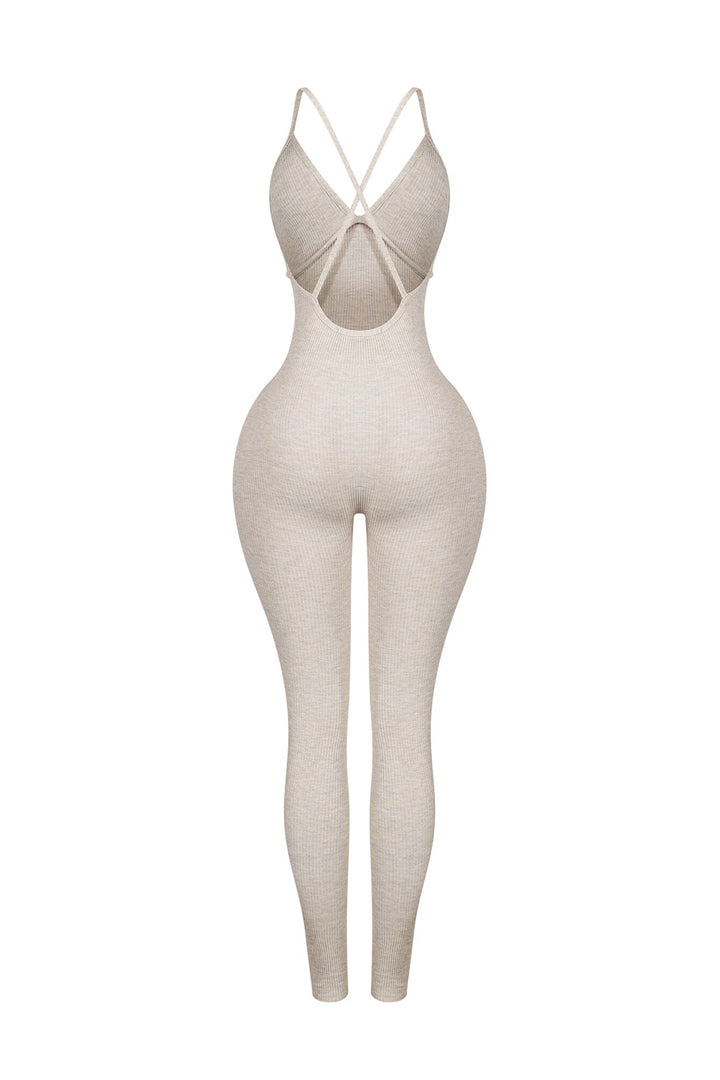 Solana Ribbed Knit Bustier Jumpsuit