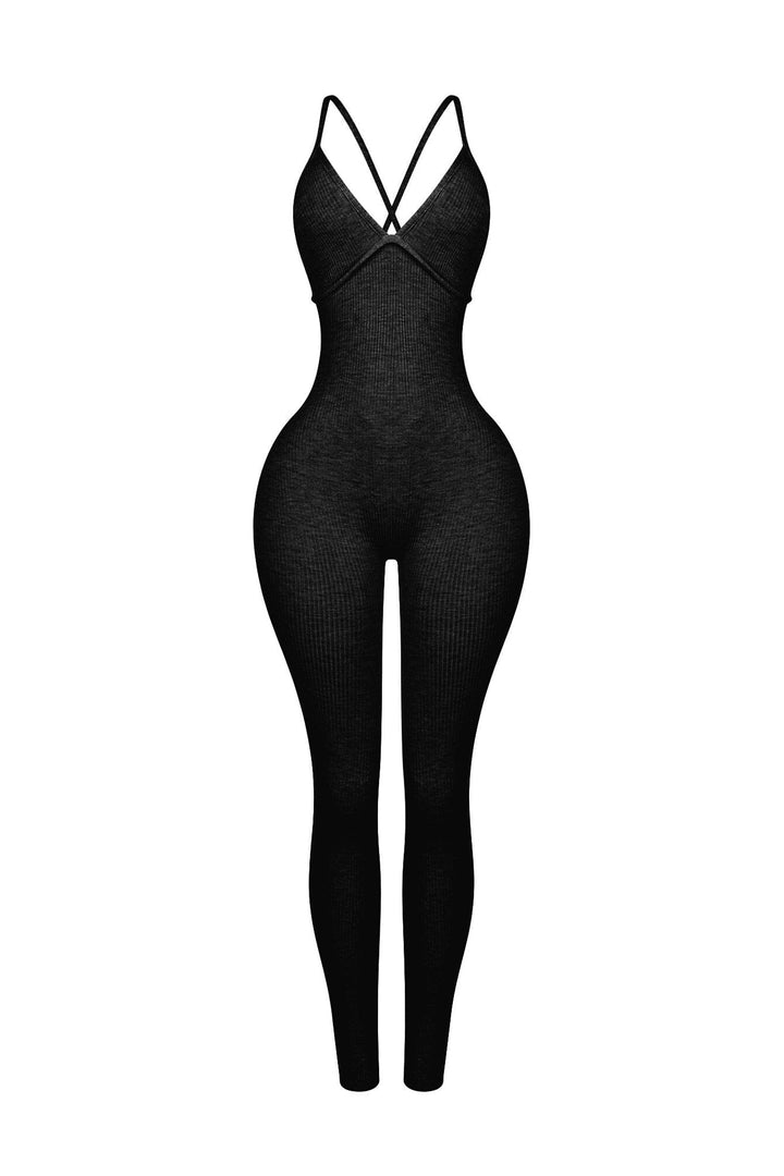 Solana Ribbed Knit Bustier Jumpsuit
