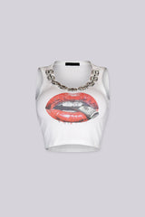 Glam Bite Lips Tank Top