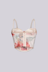 Coastal Watercolor Bustier Top