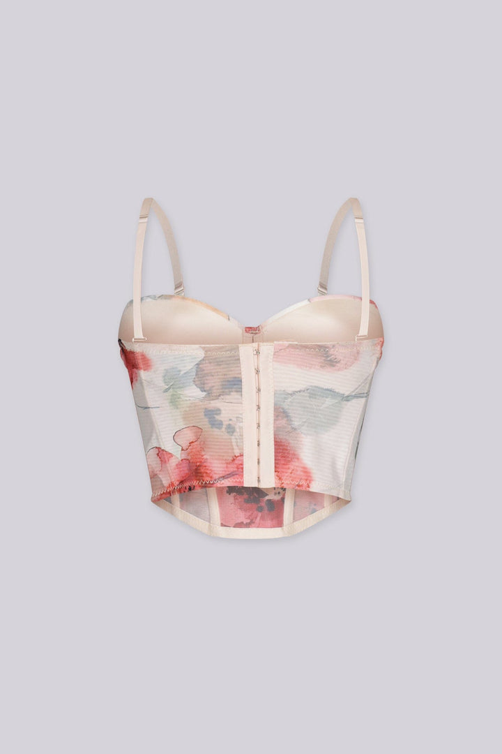 Coastal Watercolor Bustier Top