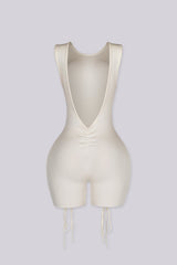 Vanta Ribbed Lace Up Romper