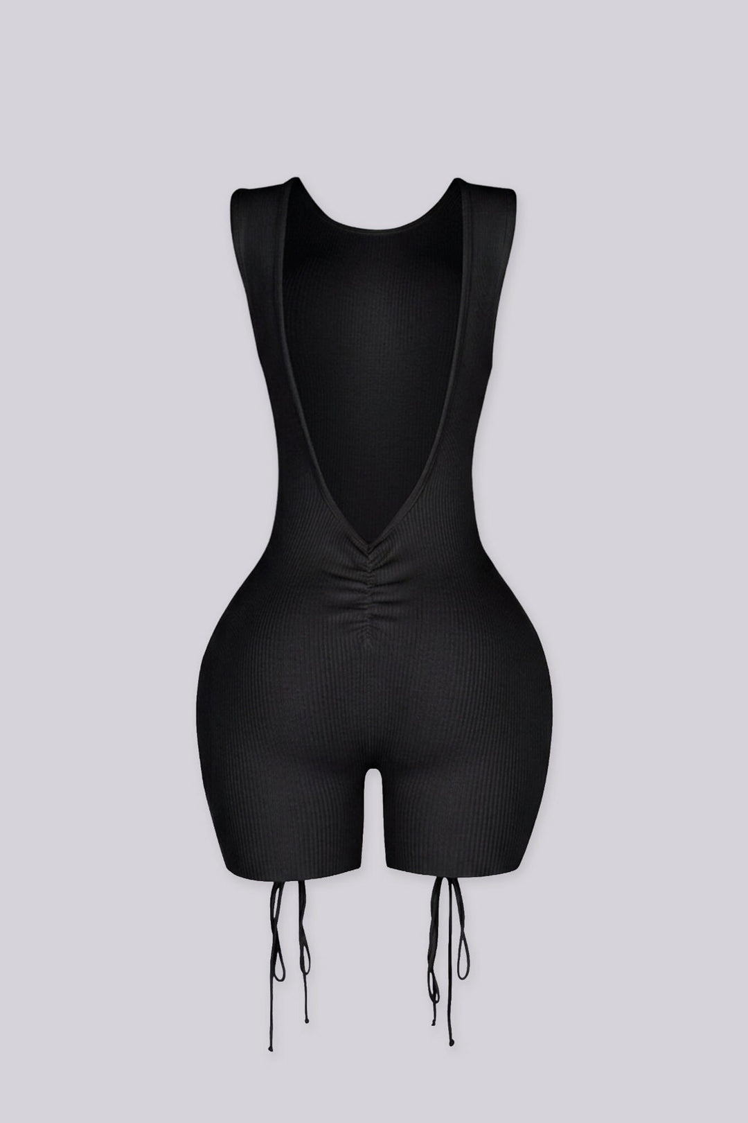 Vanta Ribbed Lace Up Romper
