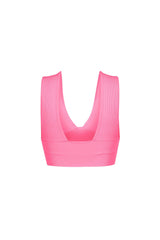 The Baby Ribbed Deep V-Neck Top