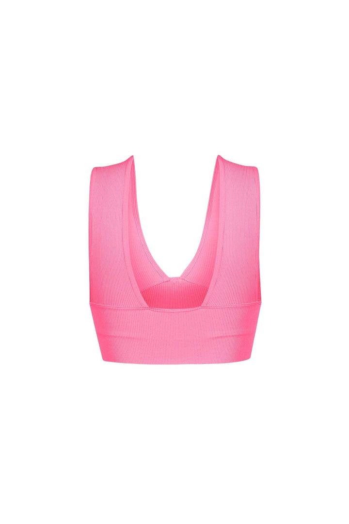The Baby Ribbed Deep V-Neck Top