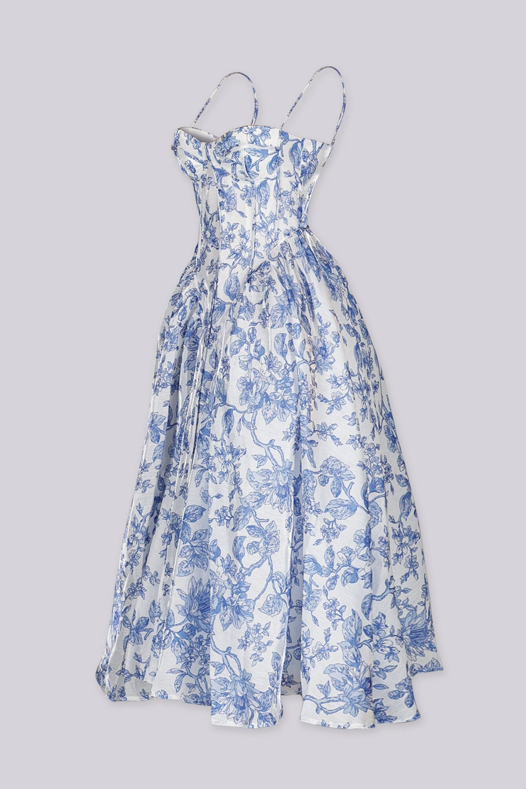 Riviera Bloom Corset Midi Dress