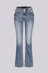 MISS ME Winged Bootcut Denim Jeans