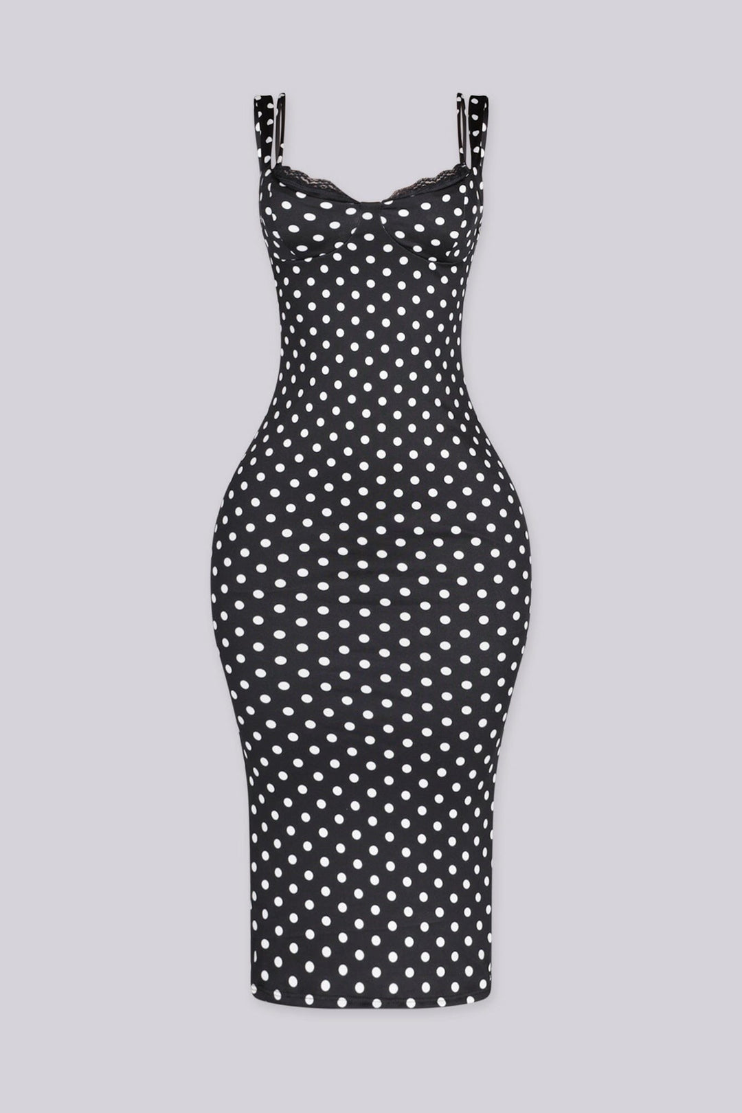 Amalfi Polka Dot Halter Midi Dress