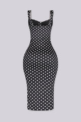 Amalfi Polka Dot Halter Midi Dress