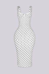 Amalfi Polka Dot Halter Midi Dress