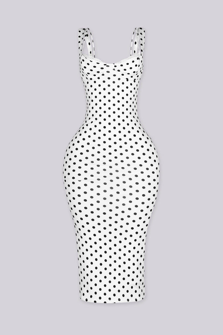 Amalfi Polka Dot Halter Midi Dress