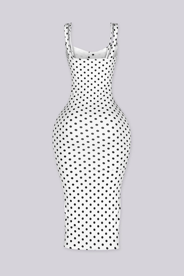 Amalfi Polka Dot Halter Midi Dress