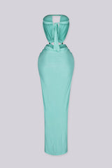 Omira Plunge Maxi Dress