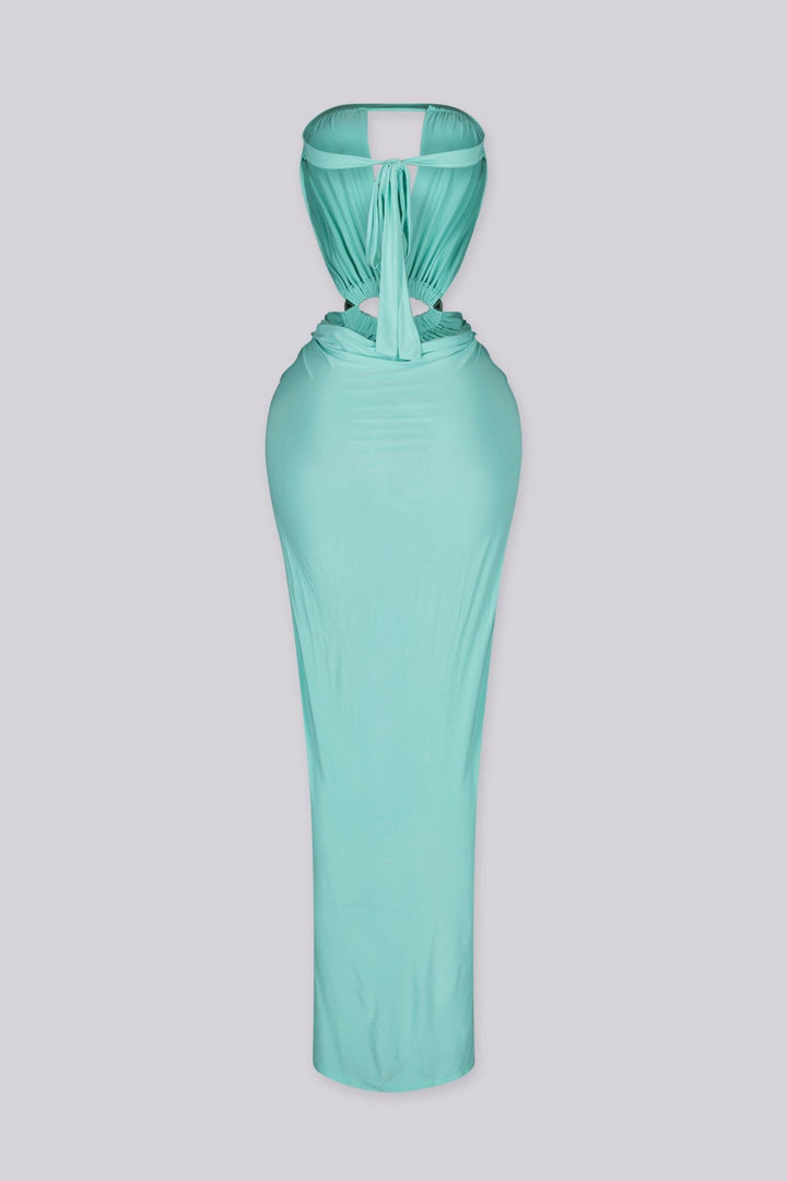 Omira Plunge Maxi Dress