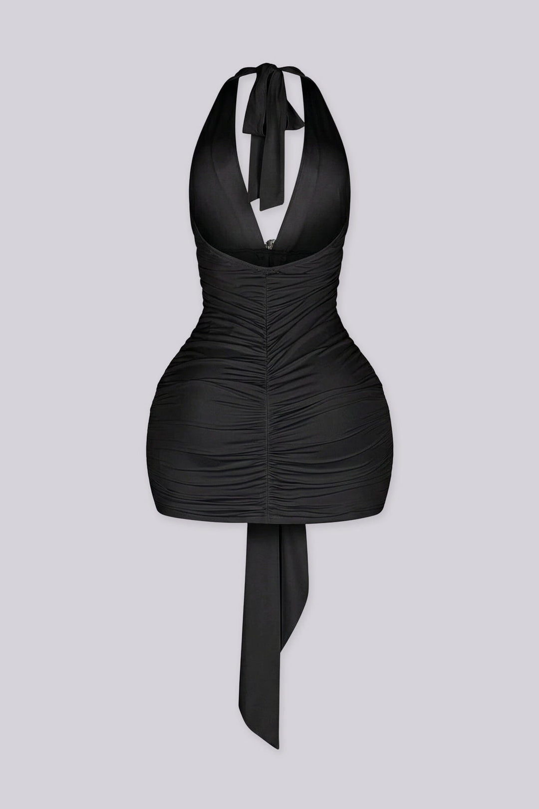 Virella Ruched Halter Mini Dress