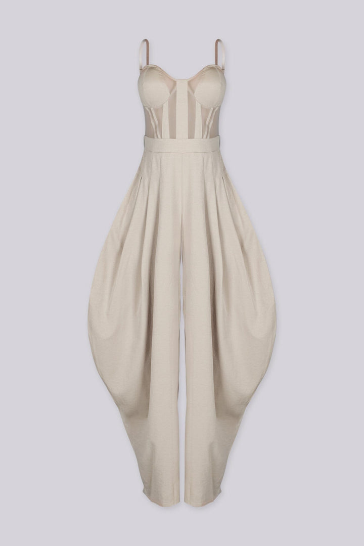 Ovela Sheer Corset Jumpsuit