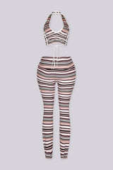 Malibu Stripe Knit Top &amp; Pants SET