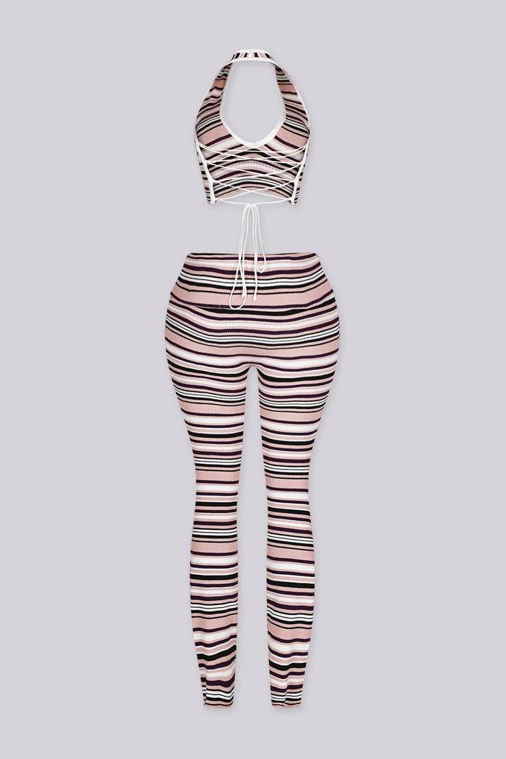Malibu Stripe Knit Top &amp; Pants SET