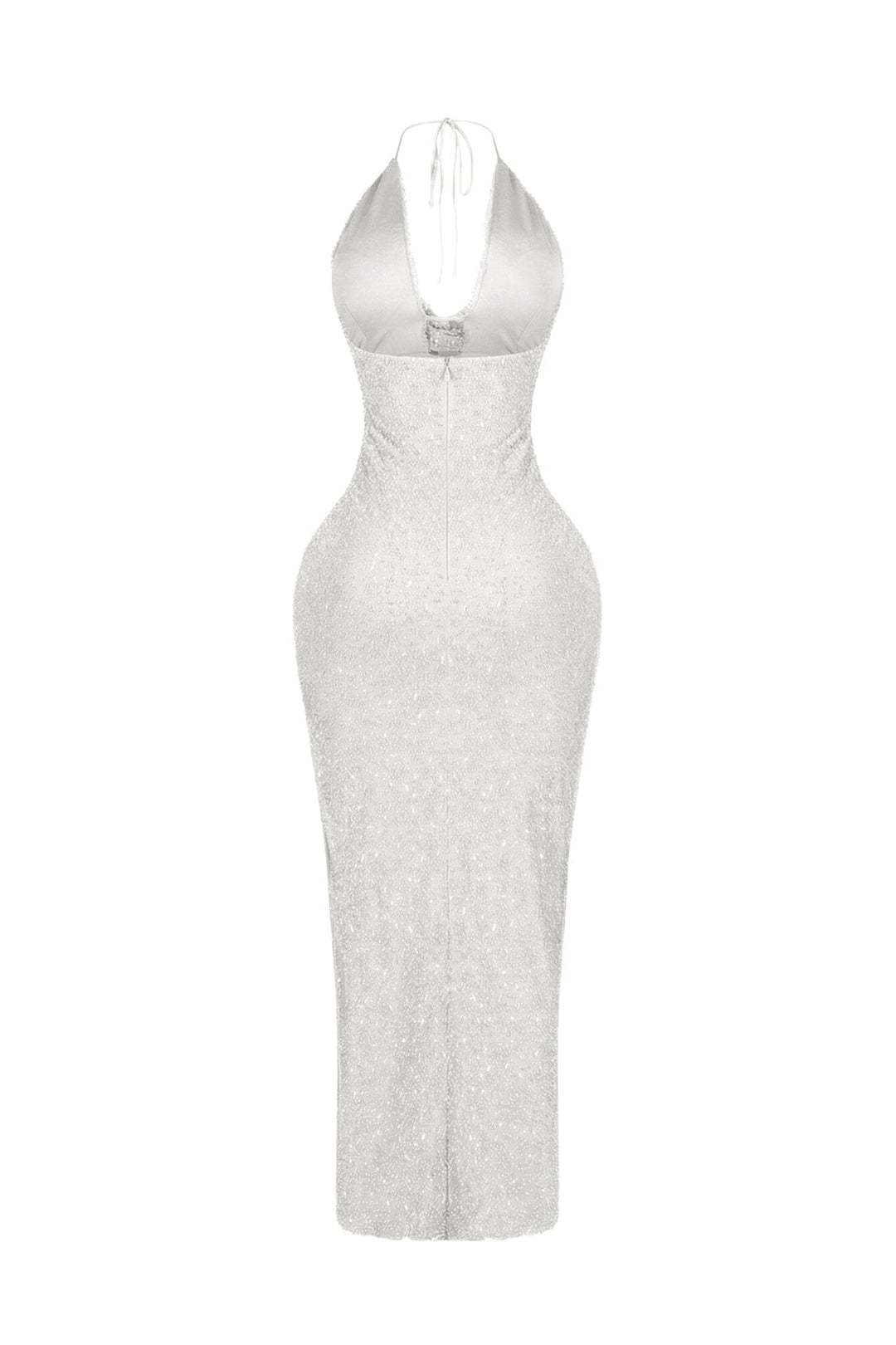 Aria Beaded Cowl Neck Maxi Dress