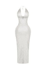 Aria Beaded Cowl Neck Maxi Dress